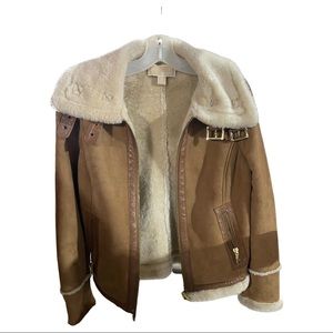 michael kors shearling lambs wool jacket